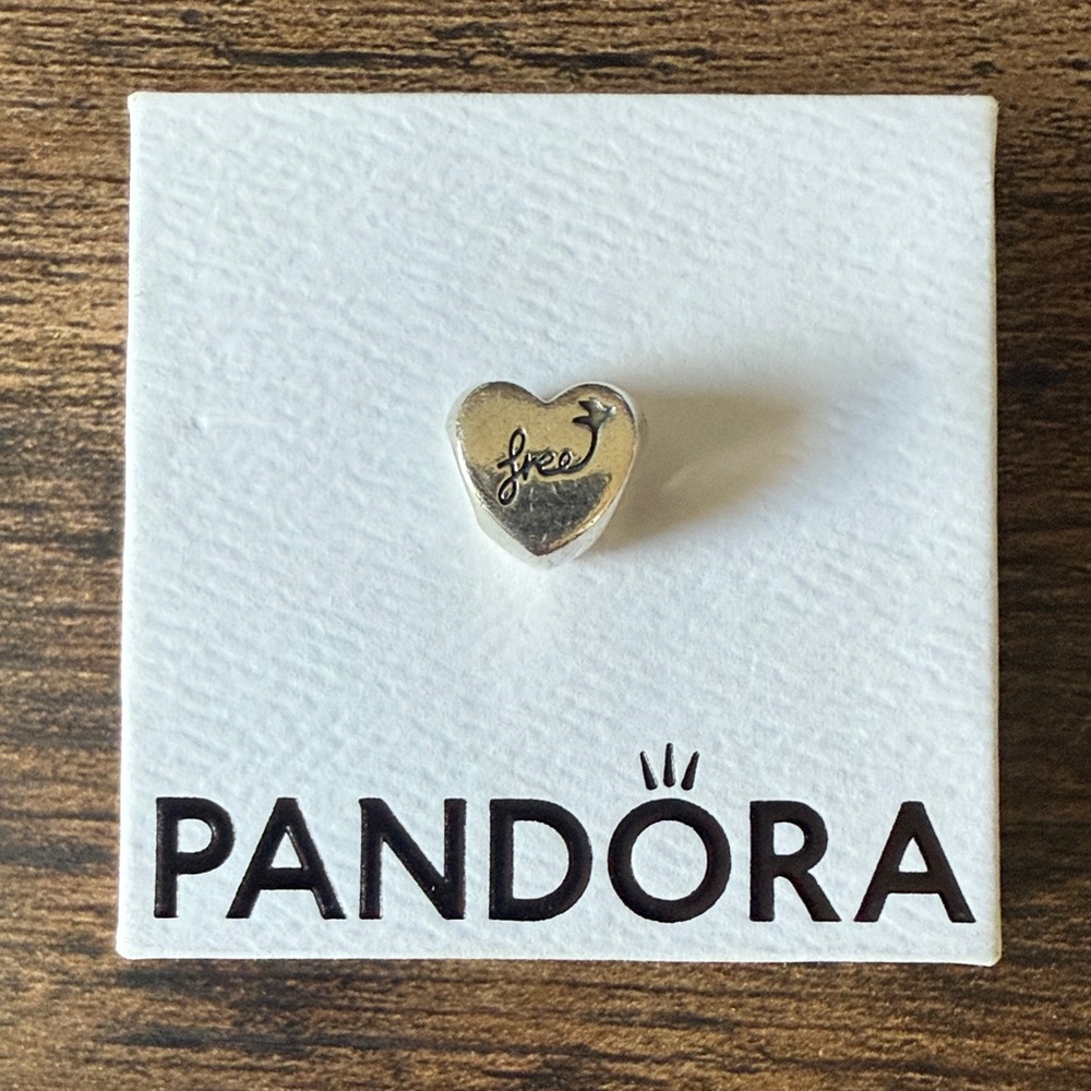 Pandora Silver Heart of Freedom Charm